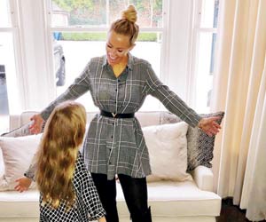 Rio Ferdinand's partner Kate and daughter Tia look cute in matching outfits