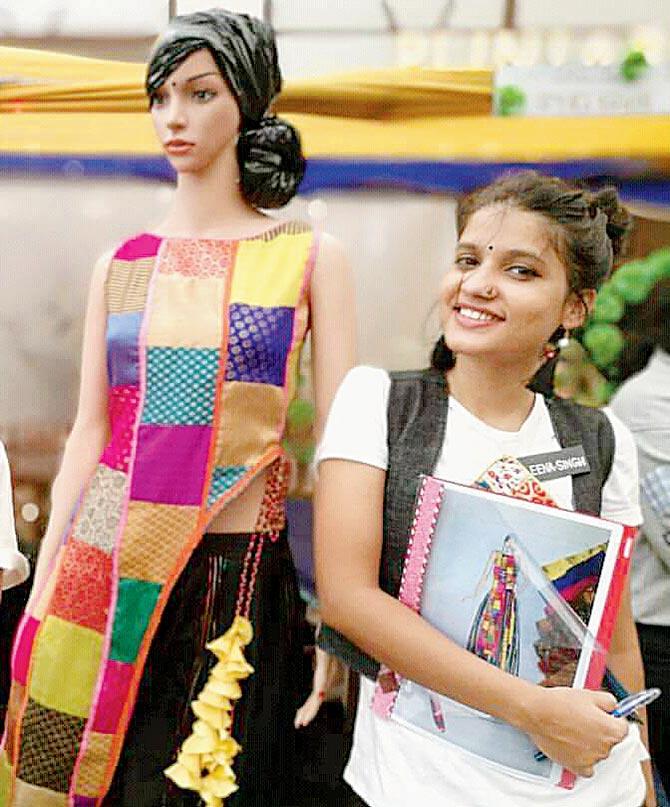 Leena Singh with one of her creations