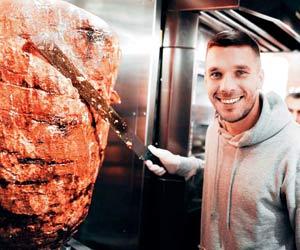 Ex Germany footballer Lukas Podolski opens a kebab outlet