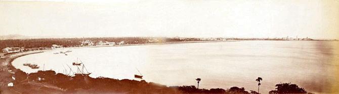 Panorama of Bombay captured by Samuel Bourne in 1870