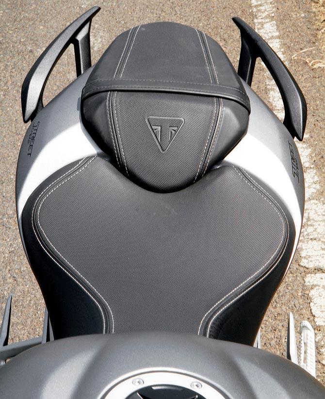 The rider’s seat is fairly comfortable, but the pillion seat is not 
