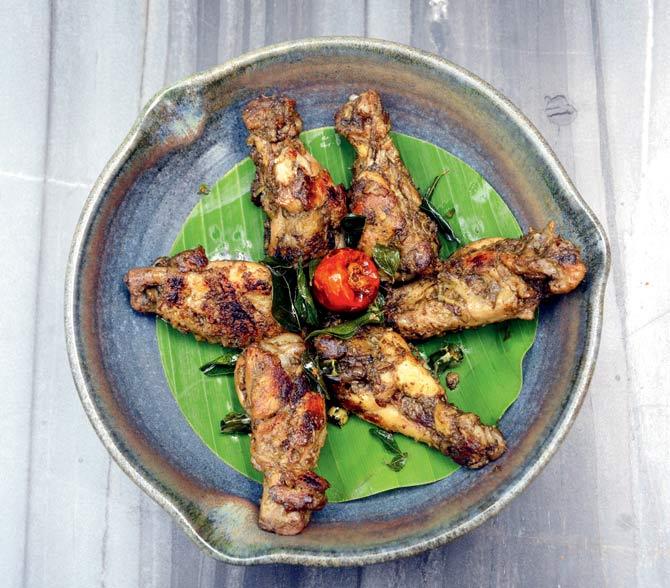 Madurai style roast chicken wings