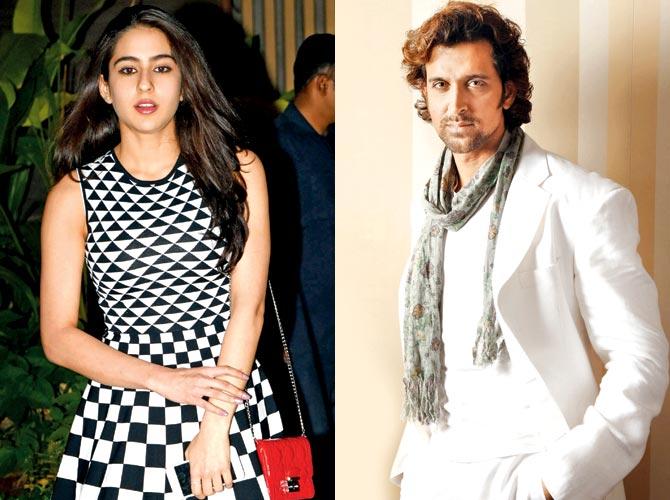 Sara Ali Khan and Hrithik Roshan