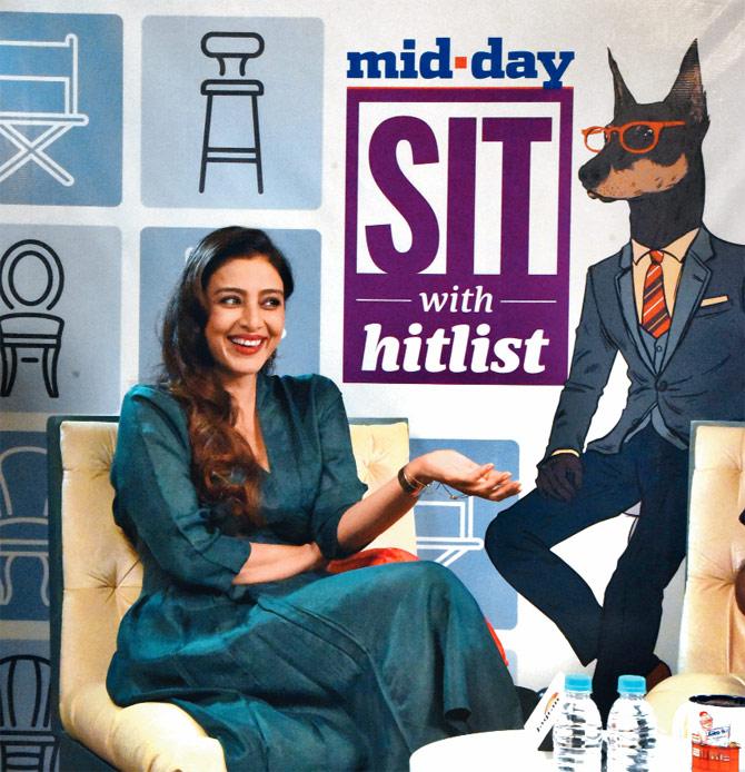 Tabu at the third edition of Sit With Hitlist, before a live audience, at the mid-day office. Pics/Nimesh Dave