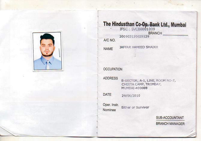Akbar Sheikh holds an account with the Hindustan Co-op Bank