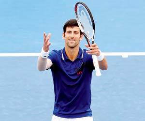 Novak Djokovic wins on return