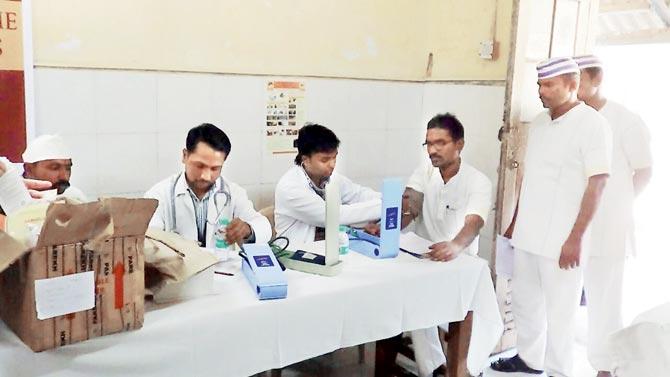 A medical camp organised by the students inside the jail