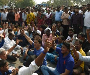 Dalits in Madhya Pradesh protest Pune violence