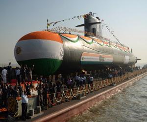 Indian Navy launches third Scorpene class submarine in Mumbai