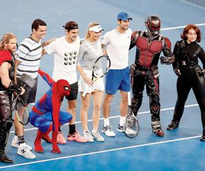 Tennis stars practice with Marvel superheroes ahead of Australian Open