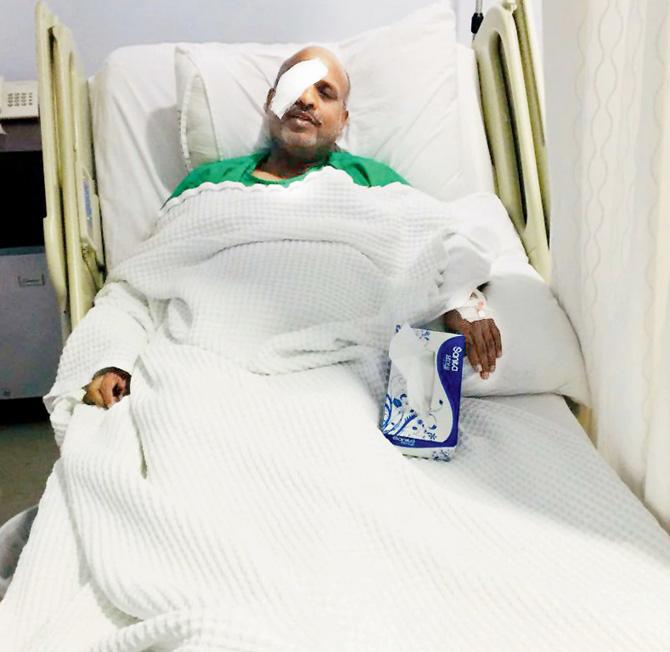 Sarwar Hussain is recuperating from a cataract surgery