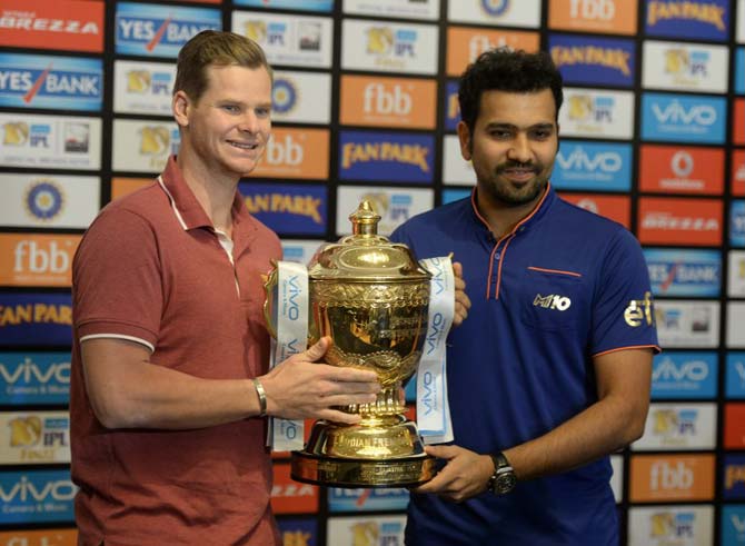 IPL 2016 final - Rohit Sharma and Steve Smith