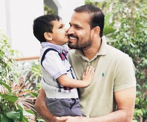 Yusuf Pathan and  his son Ayaan