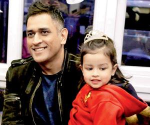 MS Dhoni attends daughter Ziva's first annual day function