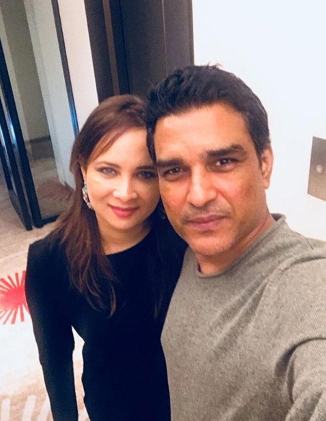 Sanjay Manjrekar's picture with his wife on their wedding anniversary, he quoted My longest partnership. #weddinganniversary'