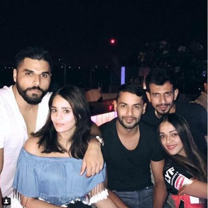 In Picture: Yuzvendra Chahal with Stuart Binny, Mayanti Langer and others