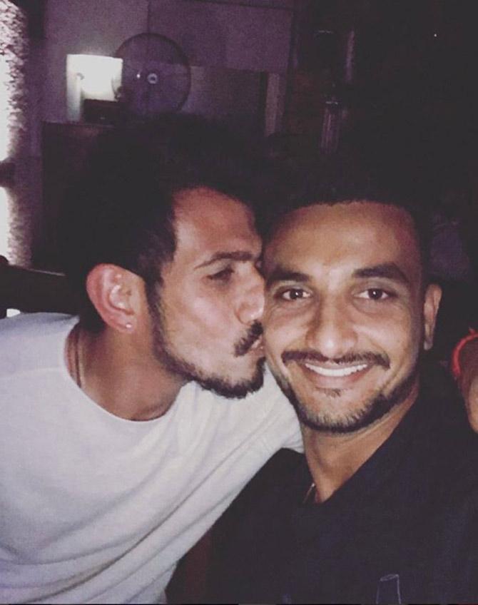 Yuzvendra Chahal posted a post-match party picture with Harshal Patel during Royal Challengers Bangalore's campaign in IPL 2017