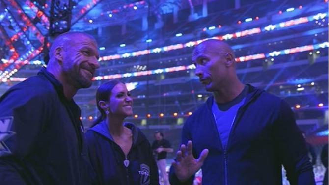 Triple H shared this picture of one of his greatest rivals of his in the ring The Rock, he captioned 'Happy birthday to a man who has and continually changes 'the game.' Happy Birthday @TheRock! #Electrifying'