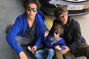 Gauri Khan's 'boys' Shah Rukh, Aryan and AbRam Khan cut a pretty picture