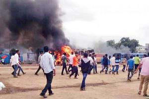 Maratha Kranti Morcha protest: Four ST buses torched in Chakan