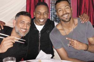 Dwayne Bravo's dinner with his 'brothers' MS Dhoni and Hardik Pandya in London