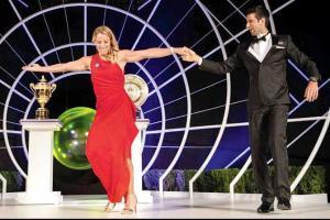 Wimbledon champions Djokovic and Angelique Kerber celebrate the win by dancing