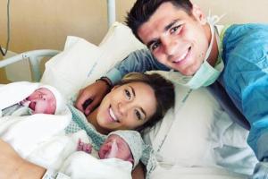Alvaro Morata and wife Campello welcome twins!