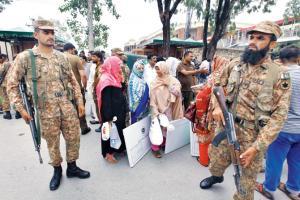 Largest military deployment for Pakistan election