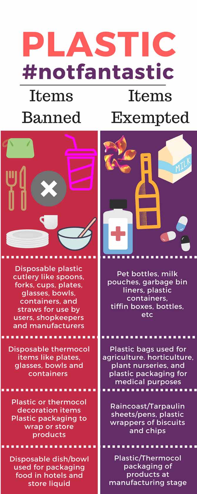 Plastic ban infographic