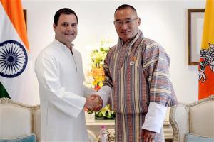 Rahul Gandhi meets Bhutanese PM Tshering Tobgay