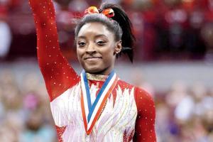 US gymnast Simone Biles is back with a bang