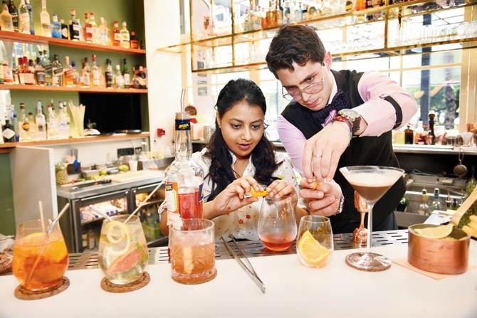 Lessons on adding Italian magic to cocktails with bartender Adamo Balsamo. Pics/Shadab Khan