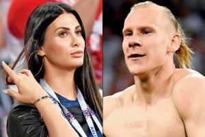 Croatia footballer Vida's wife Ivana grabs eyeballs in the stands