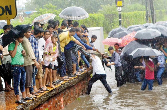 A photograph from August 29, 2017, when Mumbai was inundated having received 315.8 mm of rain in 12 hours