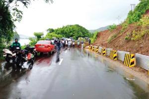Landslide on Mumbai-Goa highway holds up traffic, no casualties reported