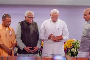 PM Narendra Modi lays foundation of Mobile Open Exchange Zone at WTC Noida