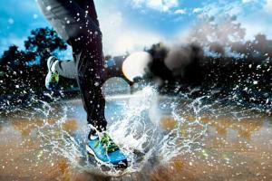 Sprinting in the rain