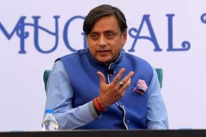 BJP activists smear black oil on Congress MP Shashi Tharoor's office