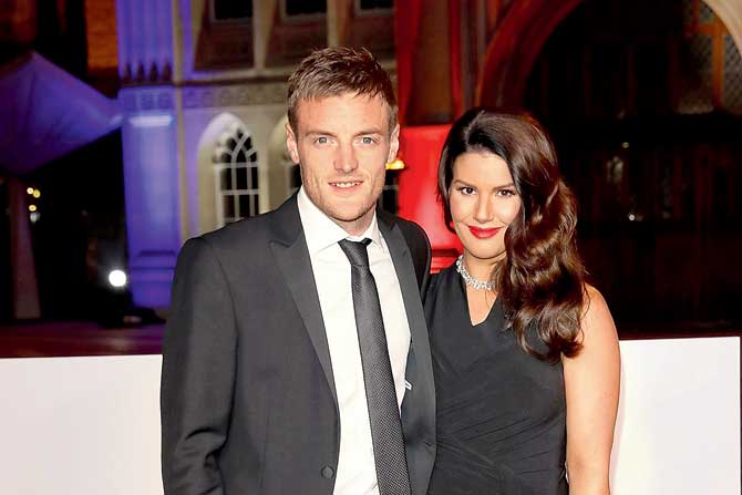 Jamie Vardy with wife Rebekah Vardy