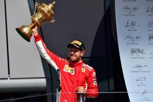 Sebastian Vettel wrecks Hamilton's home party with stunning Ferrari win