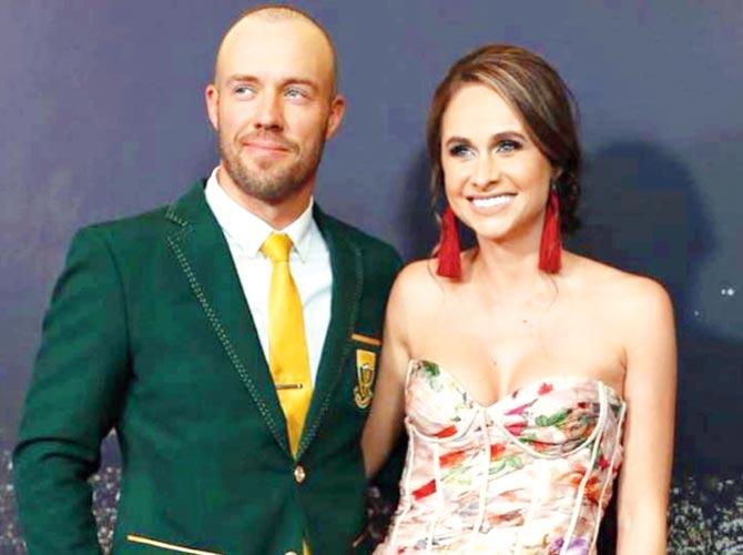 AB de Villiers with wife Danielle