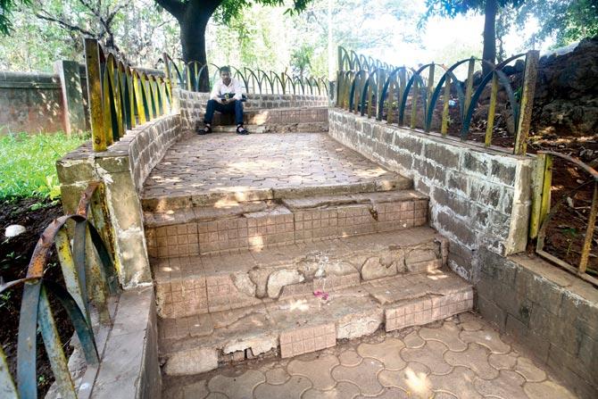 Are some of the problems plaguing the heritage garden at Sion Fort. Pics/Atul Kamble