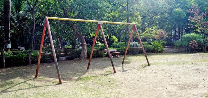 Aside from lax security, unclean, broken and missing play equipment is among the big problems in the garden in Santacruz West. Pics/Sayyed Sameer Abedi