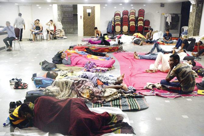 Police aspirants get a good night