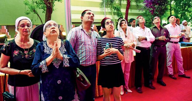 At the enthronement ceremony at Della Tower. Pics/Suresh Karkera