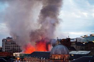 Famed Glasgow art school ravaged by fire, again
