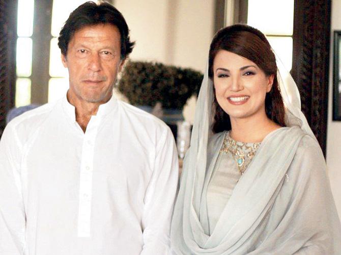 Imran Khan with his estranged wife Reham Khan. File Pic