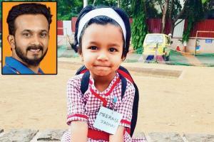 Kedar Jadhav tweets a cute photo of his daughter's first day at school