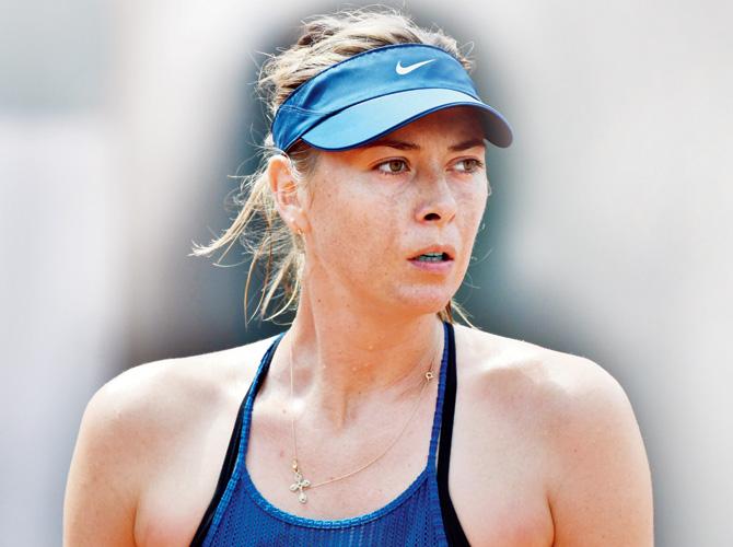Maria Sharapova is all intensity against Donna Vekic at the French Open in Paris yesterday. Pic/Getty Images