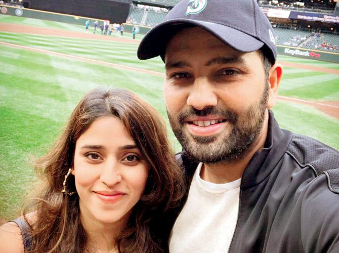 Ritika Sajdeh and Rohit Sharma